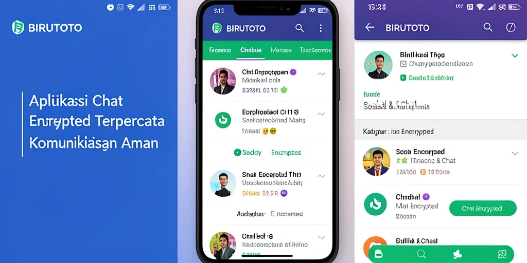 Tampilan antarmuka BIRUTOTO yang modern dan fungsional untuk komunikasi aman.