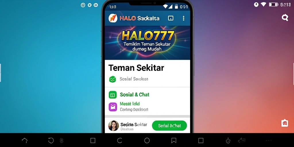 Antarmuka menarik HALO777 untuk Teman Sekitar.
