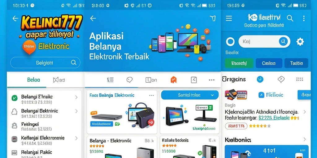 Tampilan intuitif KELINCI777 dengan berbagai pilihan produk elektronik.