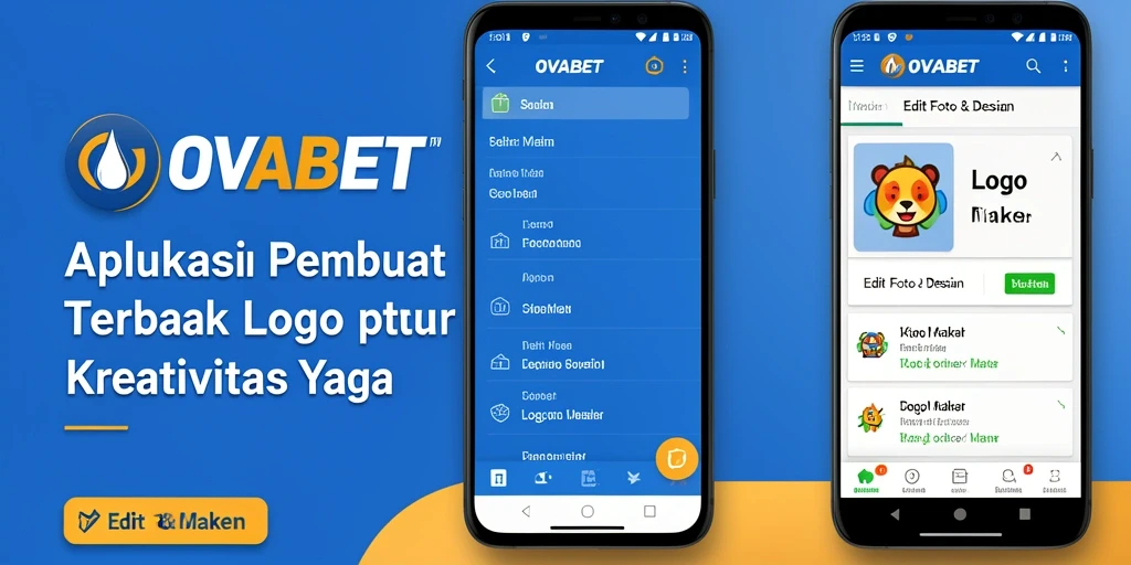 Tampilan antarmuka OVABET dengan fitur desain logo yang menarik.