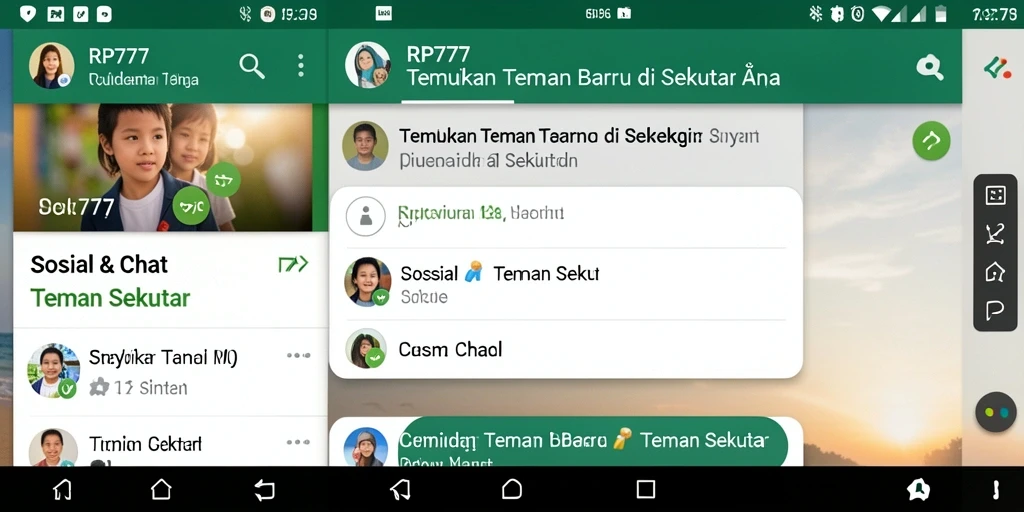 Antarmuka RP777 yang sederhana dan intuitif untuk mencari teman.