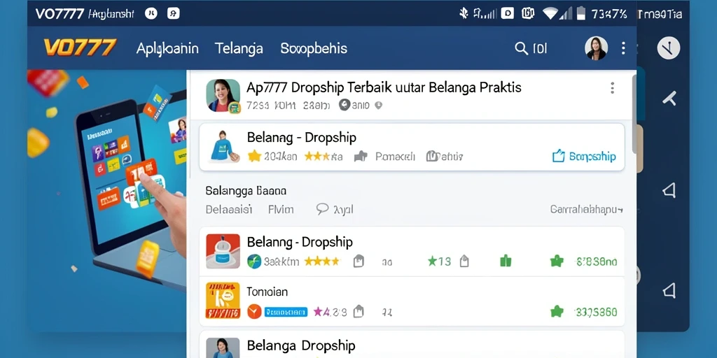 Tampilan antarmuka VO777 menampilkan fungsi dropship yang sederhana dan efisien.